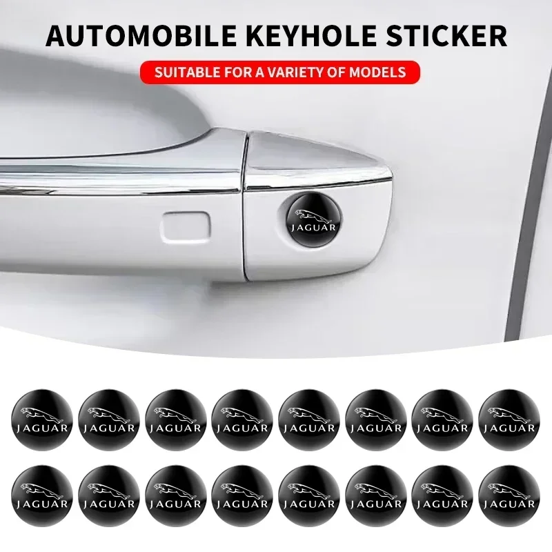 

2/5/10Pcs Car Door Keyhole Sticker Auto Lock Decoration Protection Decal for Jaguar XE XF XJ F-Type F-Pace X XKR XEL F-PACE