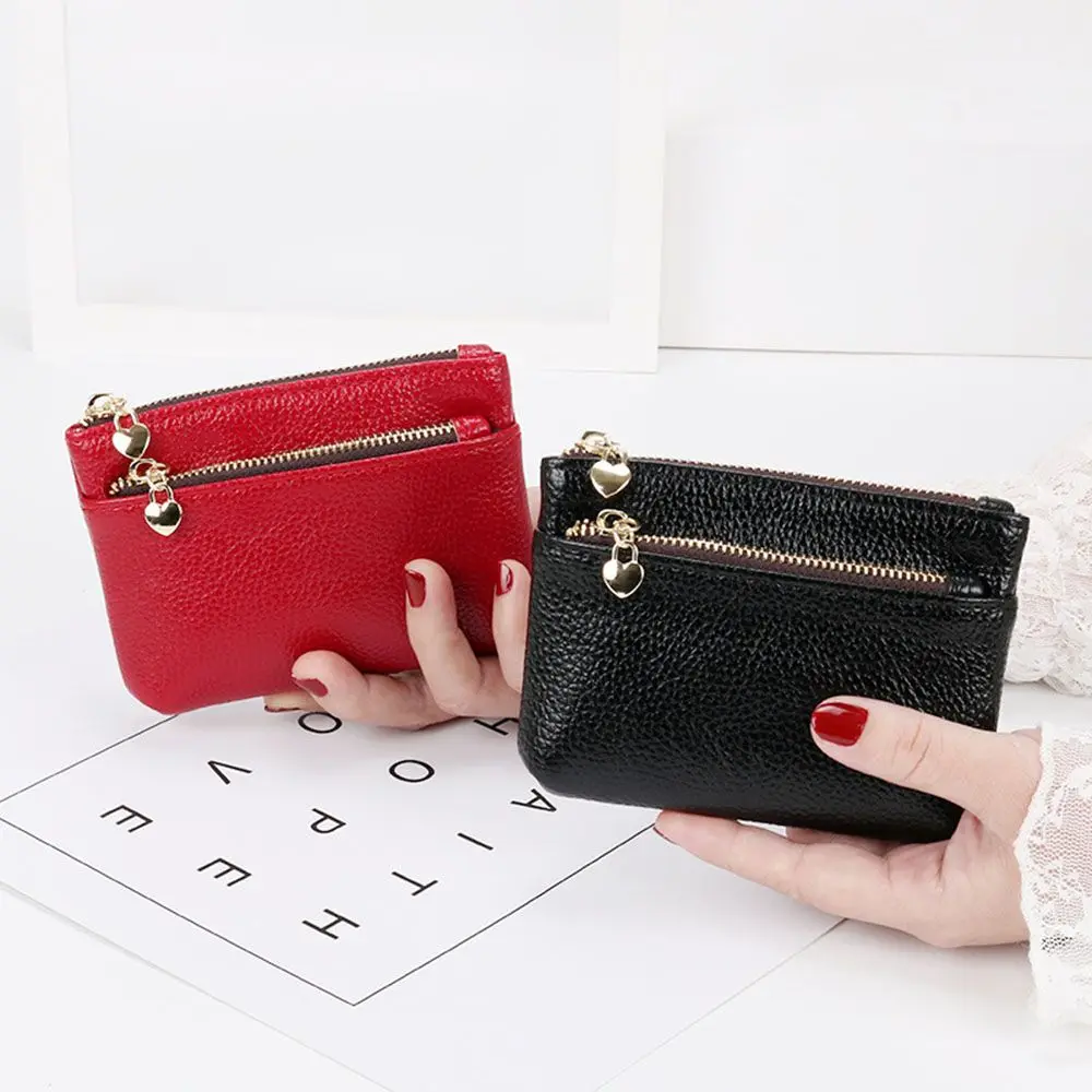 PU Leather Coin Purse Women Mini Change Purses Kids Coin Pocket Wallets Key Chain Holder Zipper Pouch Card Holder Wallet