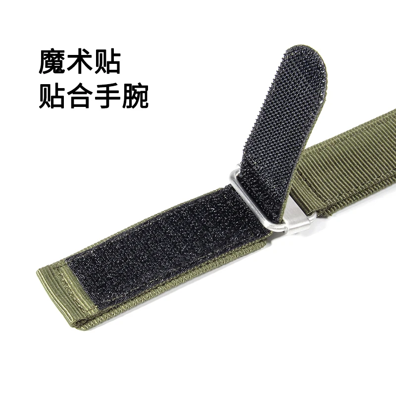 Extra Thick Durable Nylon Magic Tape Watch Band for Bell Ross Br01 Br03 Comfortable Breathable Wrist Strap 24mm