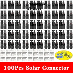 600/400/200/100/40/20/10 Pcs Solar Connectors PV Plug DC 1000V 30A  Connectors Kit for Photovoltaic PV/MC Cable 2.5/4/6mm²