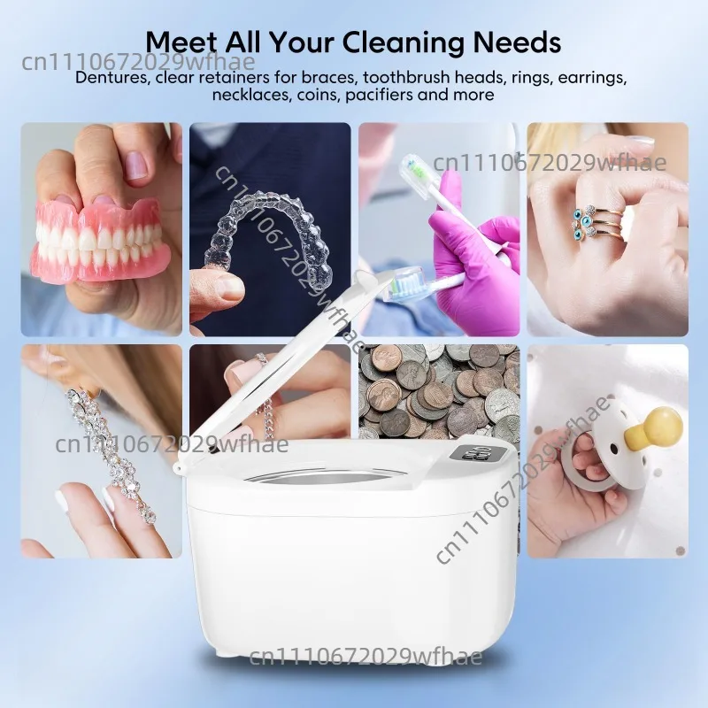 Ultrasonic denture cleaning machine Household jewelry New sonic cleaning machine Small