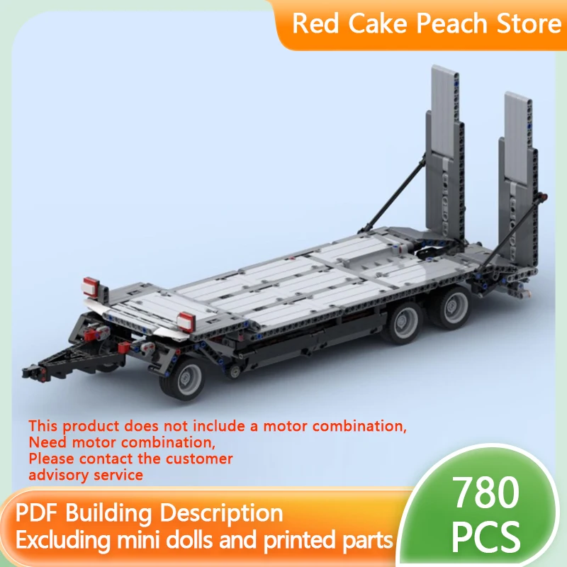 

City Car Model MOC Building Bricks Classic Flatbed Trailer For Arocs Modular Technology Children Holiday Gifts Assemble Toy Suit