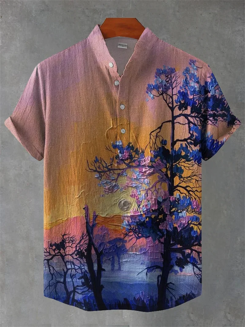2025, kurzärmeliges Herrenhemd im afrikanischen traditionellen Stil, Sommer, Hawaii, Strand, Straßendekoration, Körperurlaub