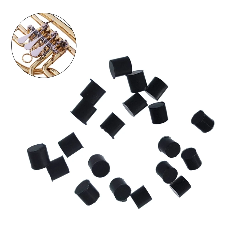 

20Pcs Dia 5mm Valves Rotor Silicone Buffering Stop Tuba Valves Rotor Silicone Bumper Stop Music Instrument Parts