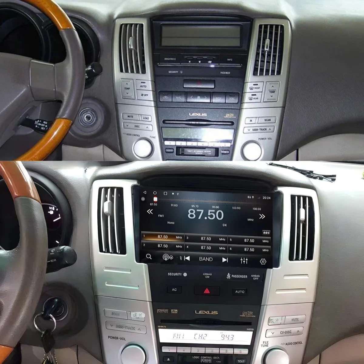 

Android14 Radio For Lexus RX RX300 RX330 RX350 RX400H 2004 - 2007 Carplay Car Video Player Multimedia Navigation Screen GPS