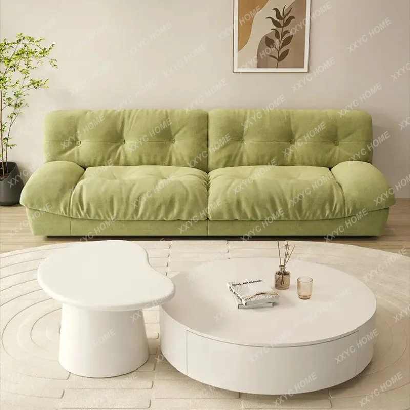 

LCream wind coffee table small apartment living room household modern simple round coffee table