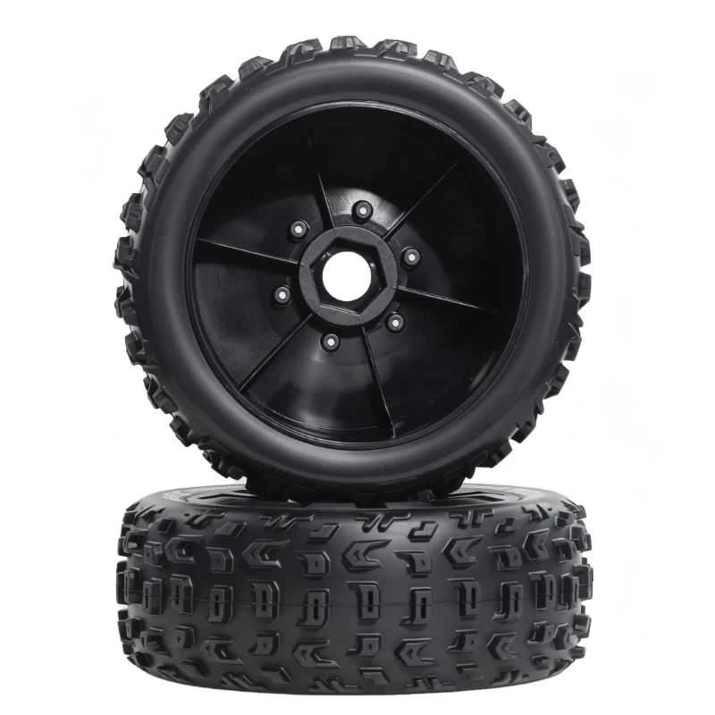 1/8 4.65" OD Buggy Wheels Tires 17mm Hex Upgrade For Traxxas Arrma Typhon Talion Losi 8ight HPI Vorza Flux view 6