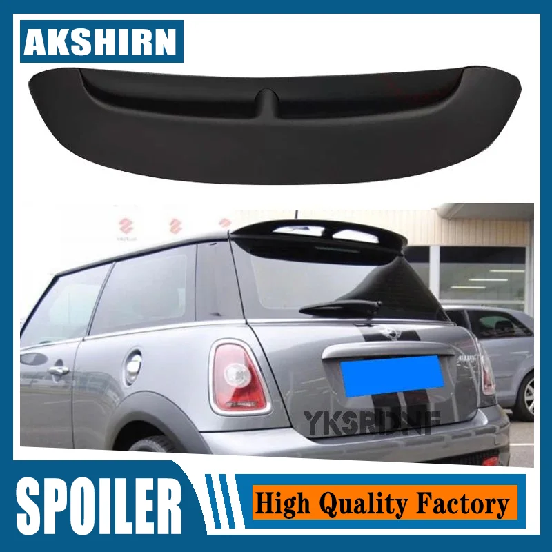 For Mini Cooper R56 Glass Top Spoiler Fiber Material Rear Roof Spoiler Wing Trunk Lip Car Styling Fully Compatible Tuning Parts