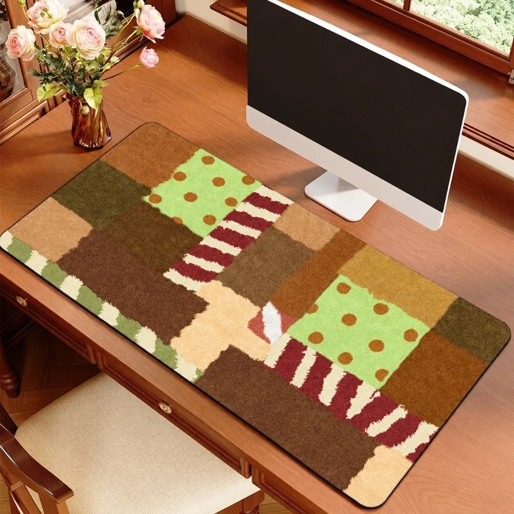 Cute Cartoon Pattern Mouse Pad Dustproof Large Size Writing Mat Non-Slip Computer Desk Protector Computer Use