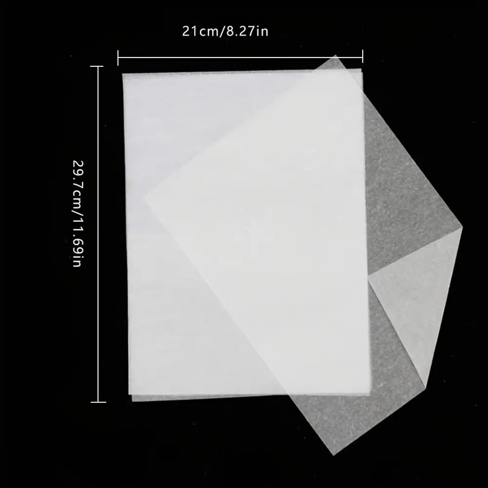 100 قطعة A4 ورق تتبع دائم أبيض شفاف رسم ورقة رسم ورق نسخ للخط الكتابة الرسم الفن العرض