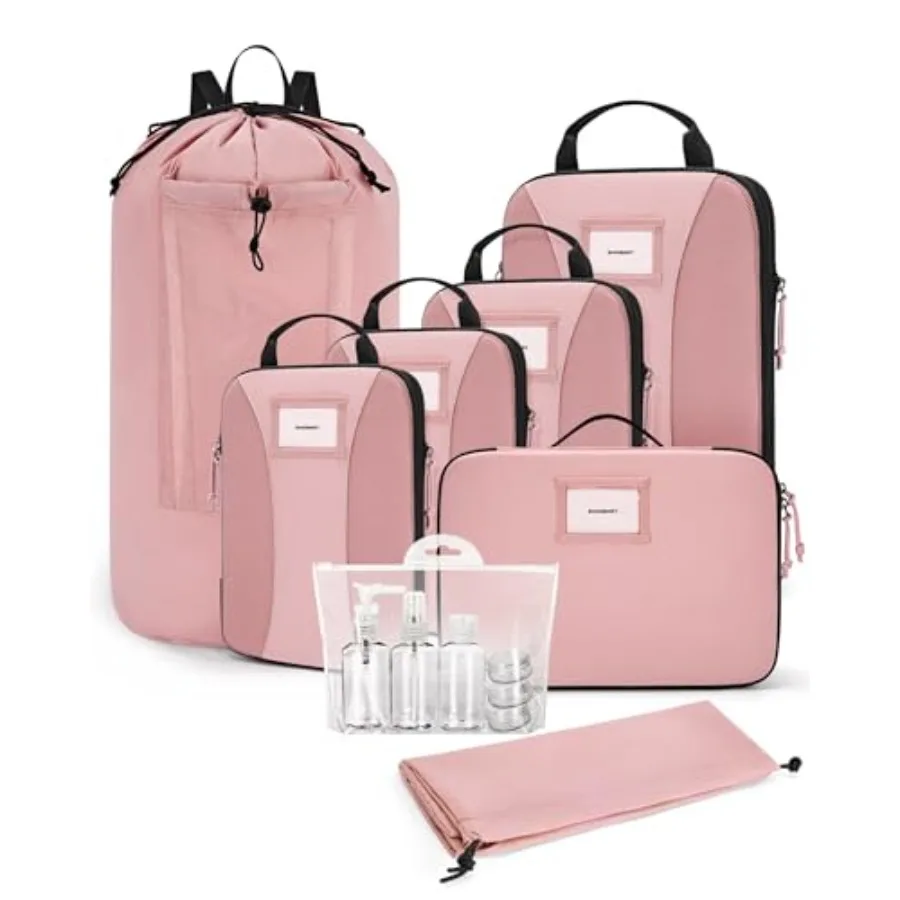 

Compression Packing Cubes 6 PCS Lightweight Travel Organizer for Suitcases and Luggage Ideal for Travel Essentials in Multiple