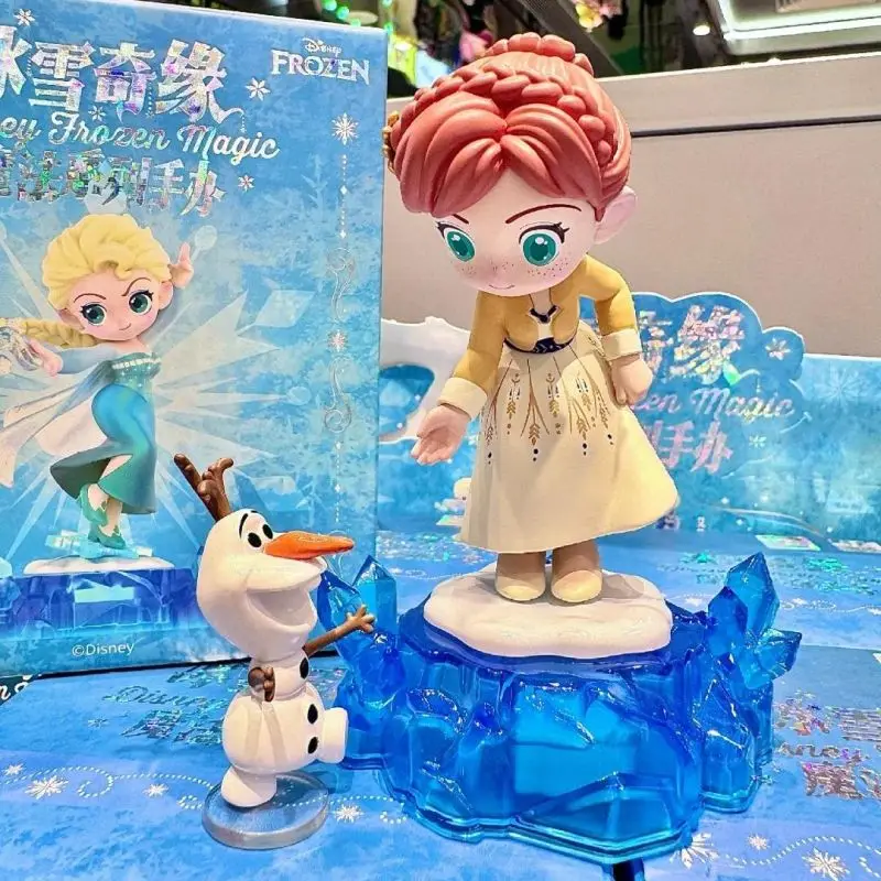 ชุดกล่องปริศนา Frozen จากดิสนีย์ชุดกล่องปริศนาแสนลึกลับตุ๊กตาขยับแขนขาได้น่ารักของสะสมตุ๊กตาแอนนาเอลซ่าของเล่นของตกแต่งของขวัญ