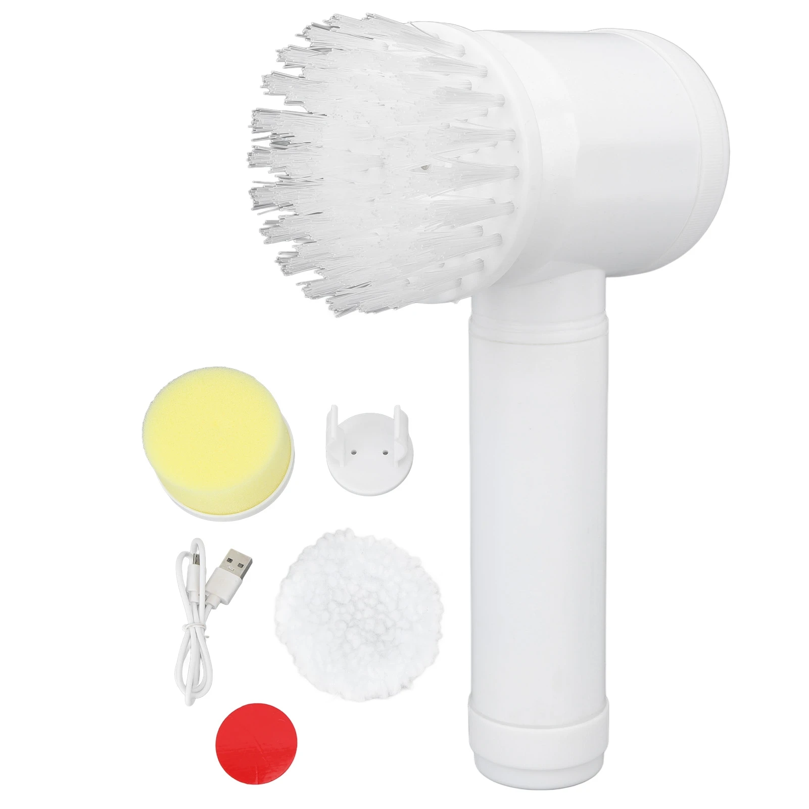 

5 in 1 Electric Spin Scrubber with 3 Replacement Head Rotatable USB Charging 1000mah Shower Scrubber for Home
