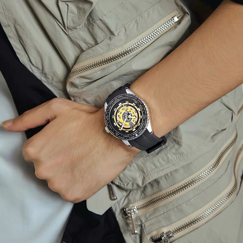 2024 페어고래 남성용 캐주얼 블루 시계, 스포츠 실리콘 스트랩 쿼츠 시계, 패션 레인보우 손목시계, 소년 Reloj Dropshipping