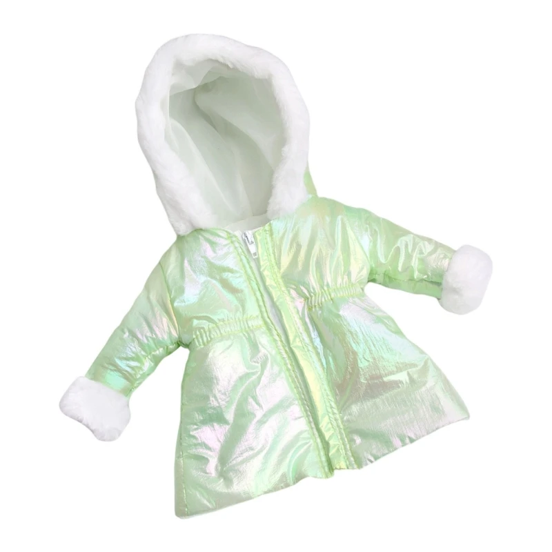 

Long Coat Winter Doll Clothes For 18 Inch Girl Dolls Soft Plush Outfit Set Simple Wear Design 15UB