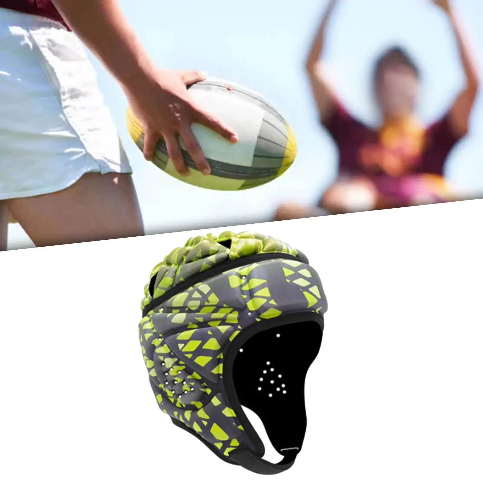 Protective Cap Rugby Headgear Helmet Cover Fast Lightweight Helmet for Adults Men Women Outdoor Sports Football