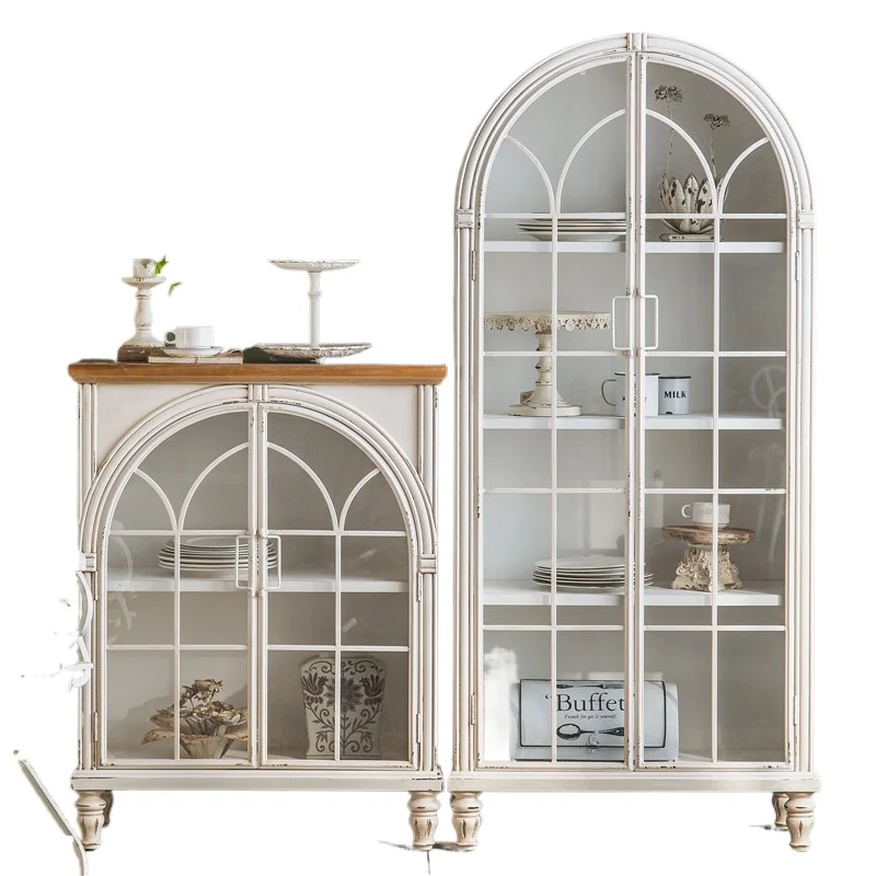 

French minimalist white arch storage porch cabinet hotel