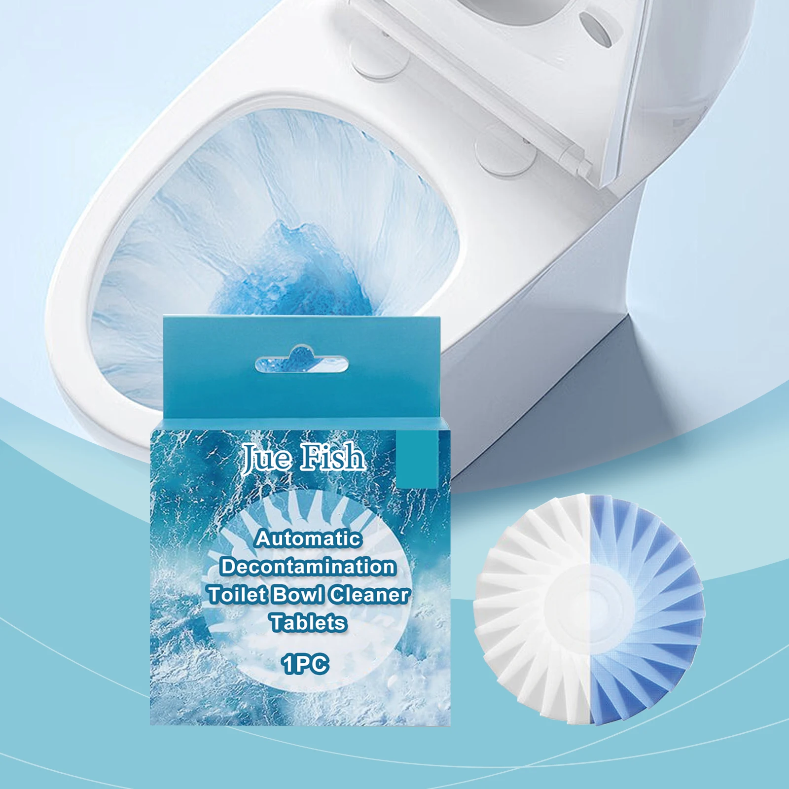 Blue Bubble Toilet Cleaner Effervescent Toilet Bowl Cleaner Bathroom Tanks Deodorizer WC Freshener Automatic Flushing Tablets view 3