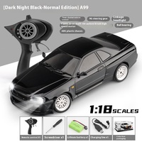 Ldrc Rwd Rc Car Drift Gtr R34 Gyro Led Light 1899/A99 Rtr 1/18 2.4g On-Road Full Proportional Alloy Body Shell Racing Vehicles M