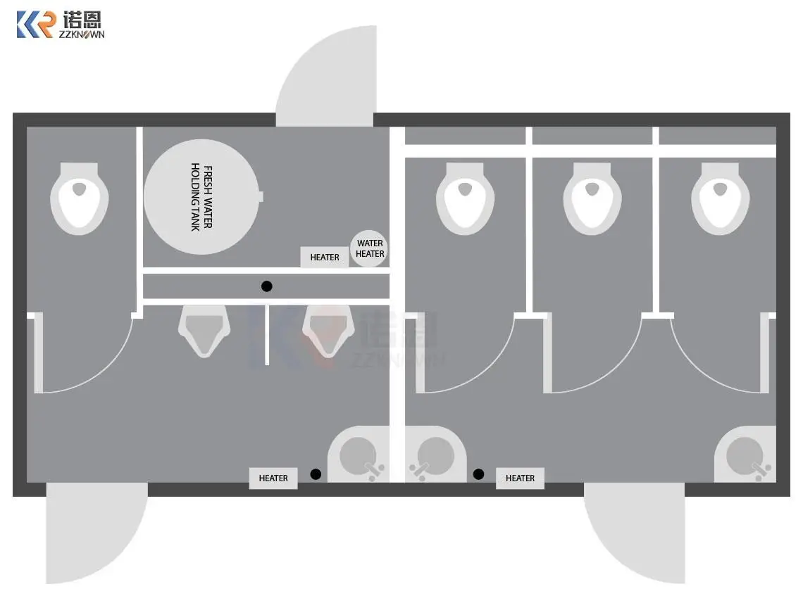 6 Station Best Portable Toilet Design Wholesale Price Toilet Portable Trailer Chemical Toilets Luxury Vip Mobile