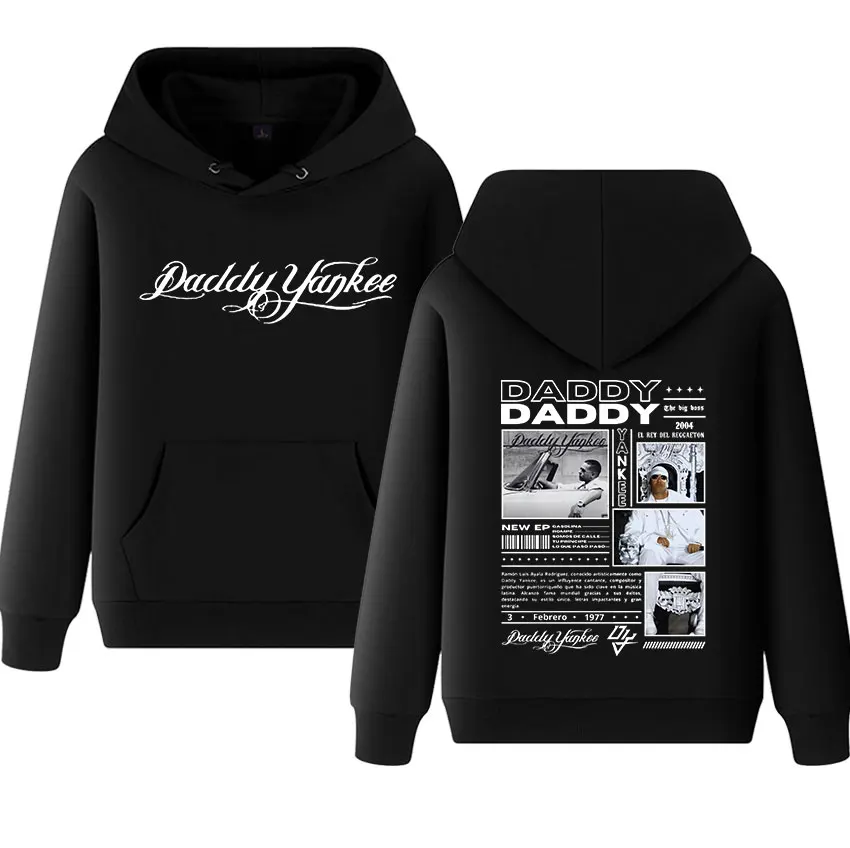 Rapper Daddy Yankee 2025 New Album Hoodie man Hip Hop Gothic Pullover Sweatshirt Unisex Retro Fashion Oversized Hooded Streetwea