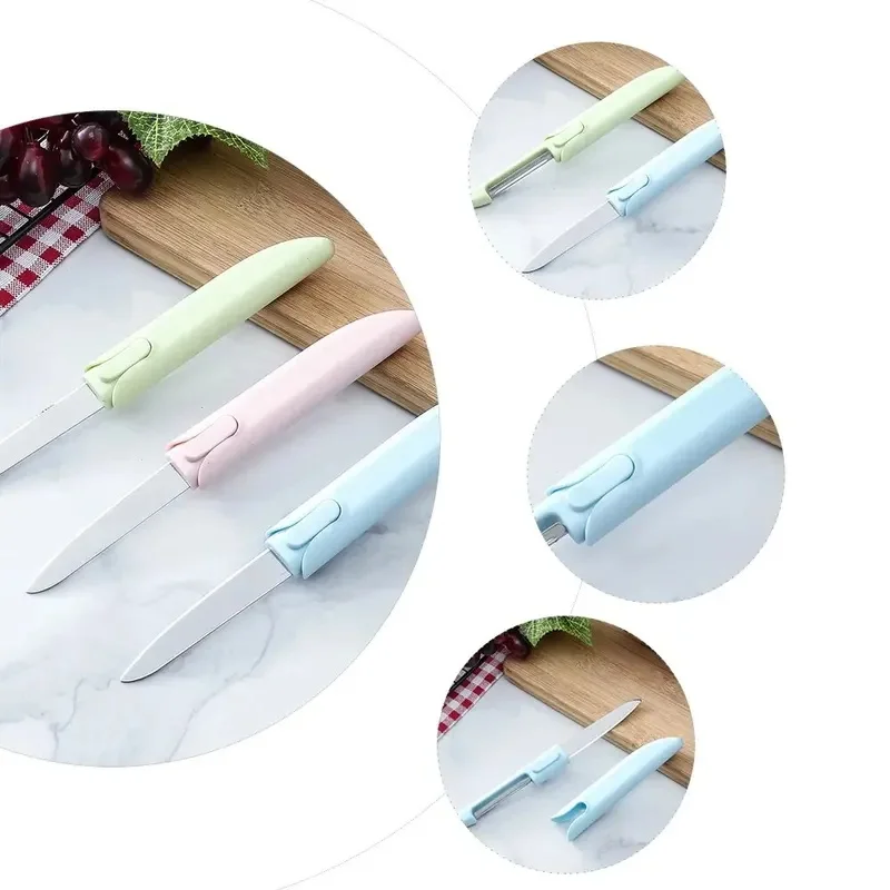 Multifunctional 2‑in‑1 Stainless Steel Peeler Knife, Double Ended Folding Portable Compact Household Kitchen Gadget