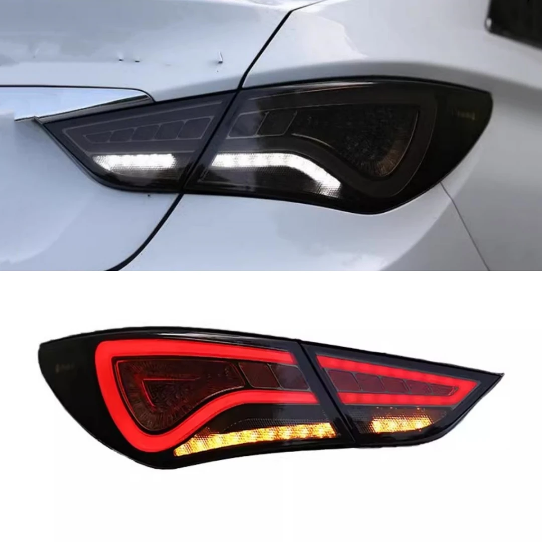 A Pair LED Taillight Assembly for Hyundai Sonata 8th 2011-2015 convert Brake Light Daytime Running Light Turn signal