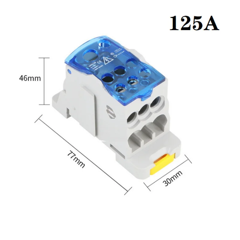 80A125A250A junction box rail-type one-in-multiple-output rail-type card box one-in-six-out wire coupler