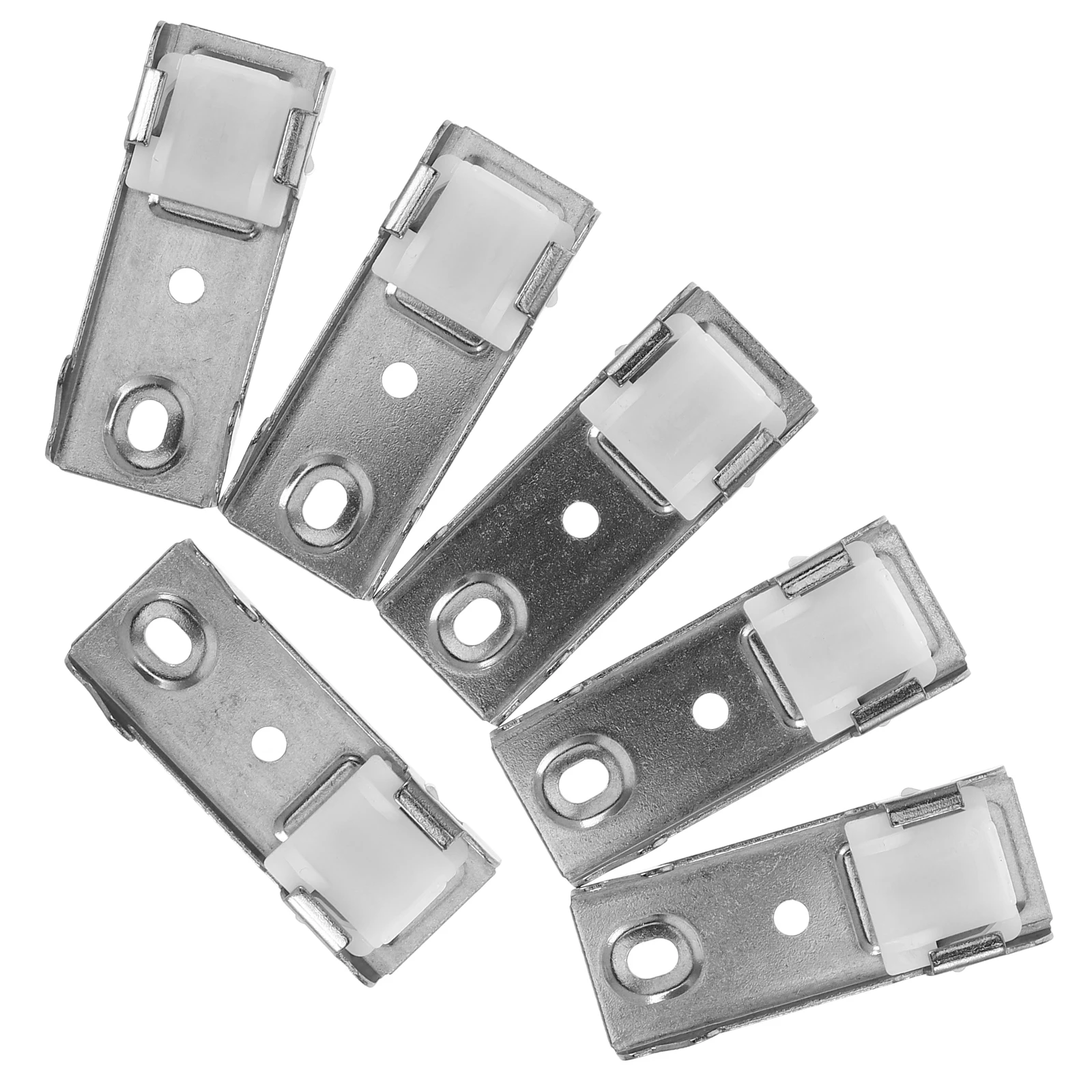 

6Pcs Stainless Steel Curtain Track Top Code Mount Single Installation Curtain Rod Hardware Brackets Window Blind Bracket