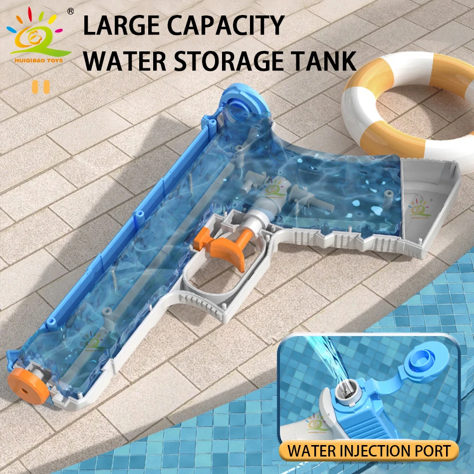 HUIQIBAO 2025 Water Gun Pistol Shooting Toy Automatic Summer Outdoor Play Water Sports Beach Toys For Boys Adults Gift