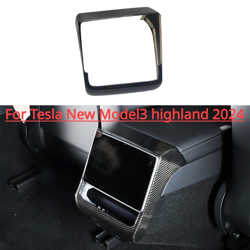 

Real Carbon Fiber Air Outlet Protection Cover for Tesla New Model3 2024 Rear Outlet Frame Cover for Model3+ Highland Accessories