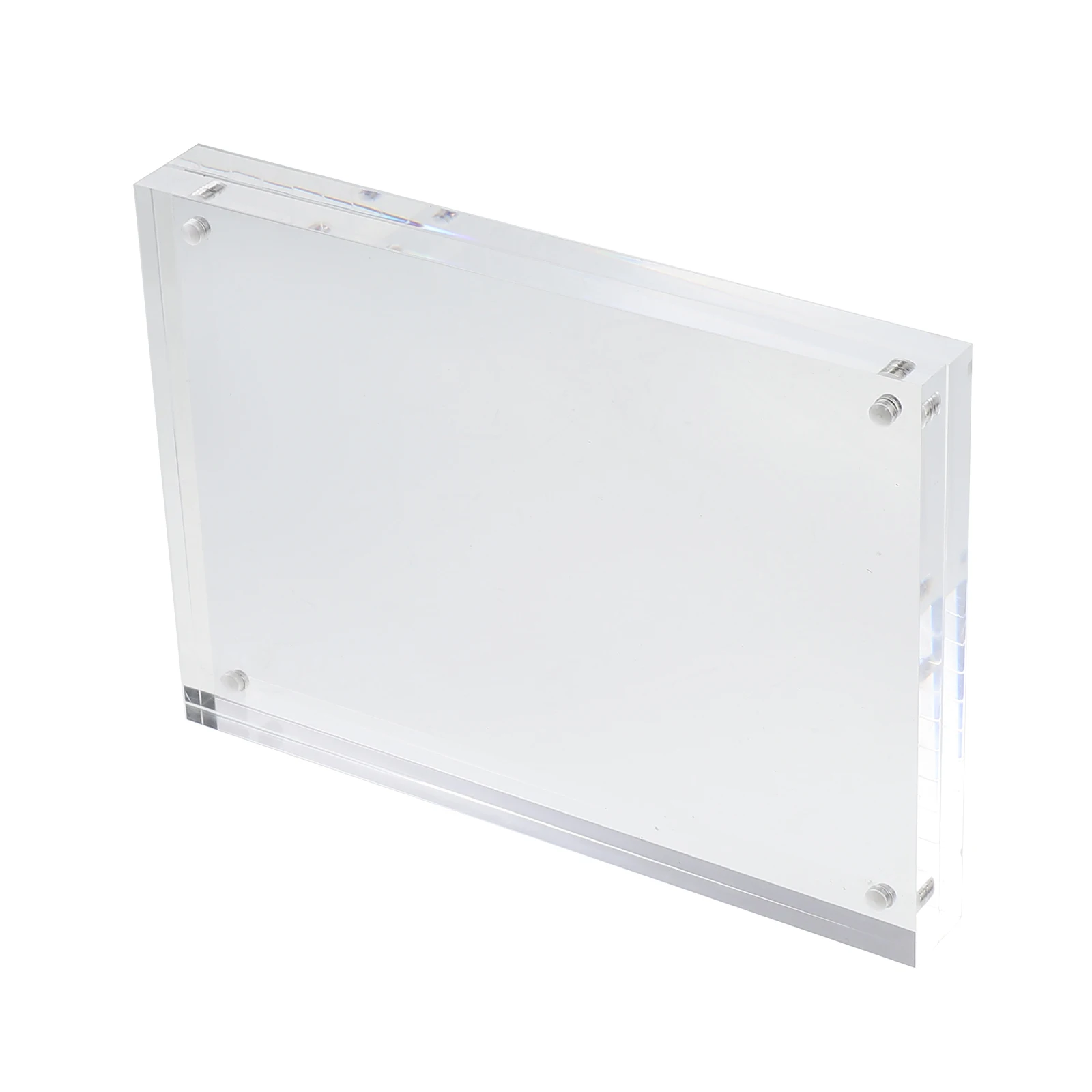 

1pc 7-Inch Transparent Acrylic Photo Frame Creative Simple Display Board Home Decor Holder Magnetic Clear Picture Frame For Desk