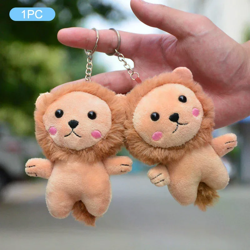 Attractive Lion Cartoon Plush Keychain Doll, Perfect Children's Gifts and Backpack Pendant