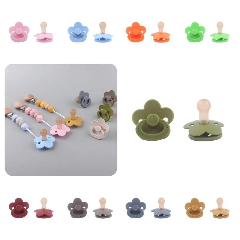 ดอกไม้น่ารักรูปร่างเด็ก Pacifier Teethe ของเล่นซิลิโคนเด็กจุกนมเกรดอาหาร Pacifier BPA ฟรีทารกแรกเกิดจุกนมหลอกเด็ก