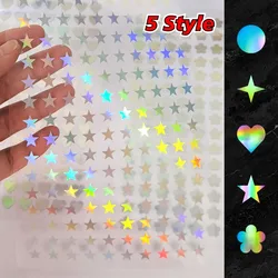 1 sheet Self Adhesive Heart Paper Stickers - Laser Engraved Decorative Stickers for DIY Craft Gifts