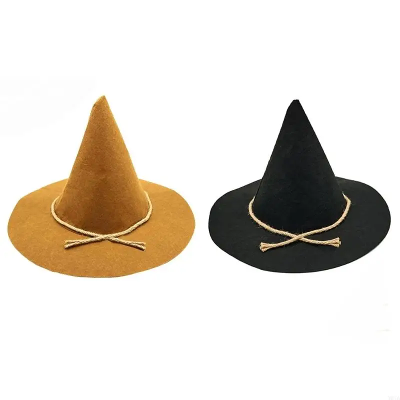 

W0ya Trend Teen Teen Witch Hat Plain Color Fashion Cool Adult Teenger Witch Hat Halloween Performance Carnivals Cosplay Hat Hat