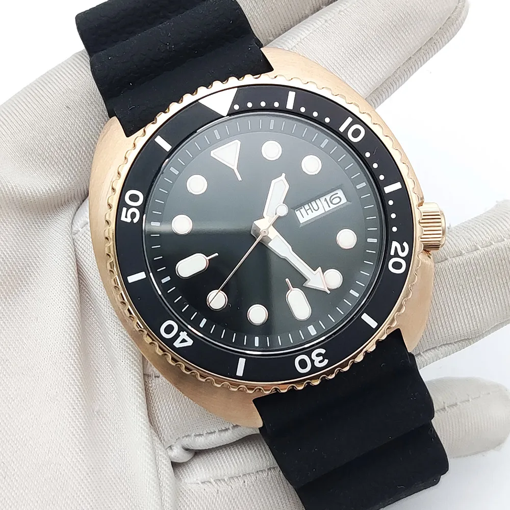 Luxury 45MM Automatic Movement NH36 Rose Gold Case Sapphire Men's Watch Mechanical Waterproof Luminous Watch