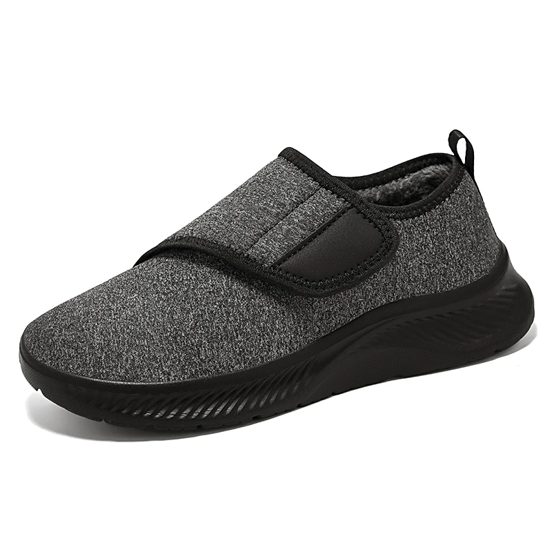 Winter Wide Open Shoes With Plush For Elderly Men Women Adjustable Diabetic Shoes Swollen Foot Hallux Valgus Bunion