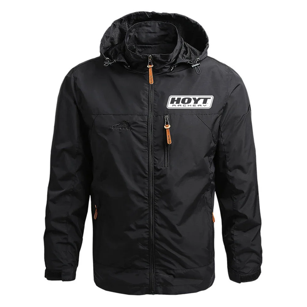 2023 New Men Hoyt Archery Printing Spring And Autumn Classic Harajuku Hoodies Comfortable Casual Four-Color Windbreaker Coat