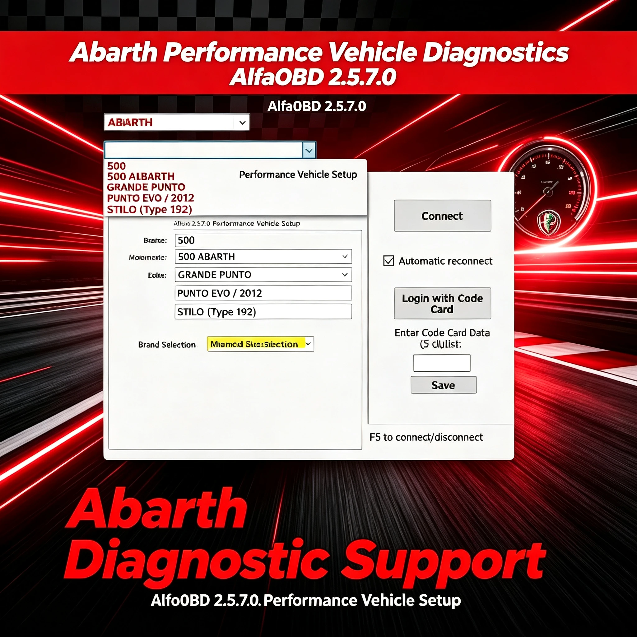 2025 AlfaOBD v 2.5.7.0 For Windows Licensed - Diagnosis For Alfa/Fiat/Lancia/Abarth/Dodge/RAM/Chrysler/Jeep/Peugeot/Citroën