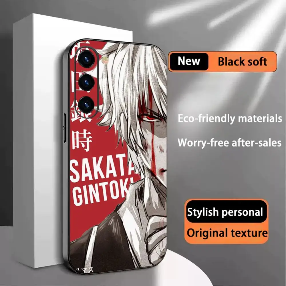 GinTama Классический чехол для телефона с рисунком аниме для Samsung Galaxy S25 S24 S23 S22 S21 S20 Plus Ultra Note20 Мягкий черный