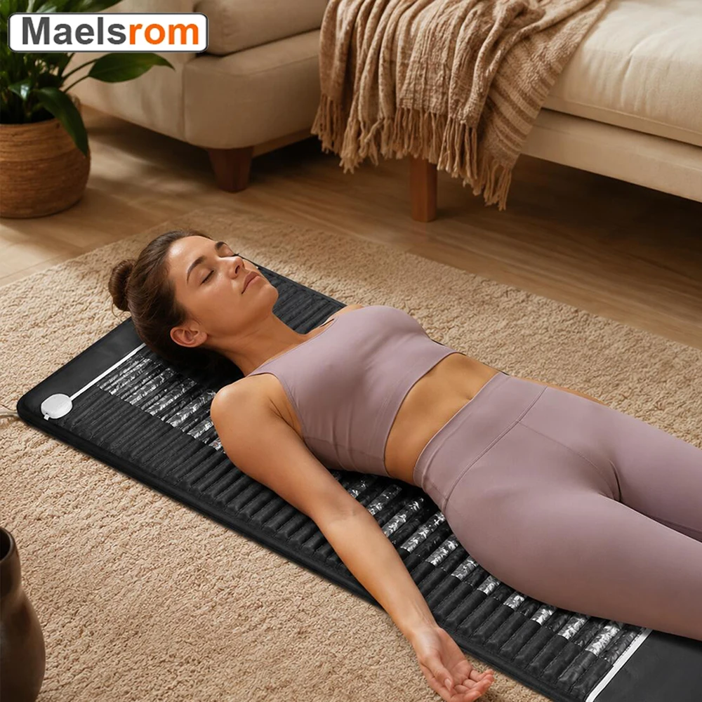 150X60CM Amethyst Far Infrared Mat Heating Pad Bio Amethyst Tourmaline Negative Ions Massage Cushion Muscle recovery Pain relief