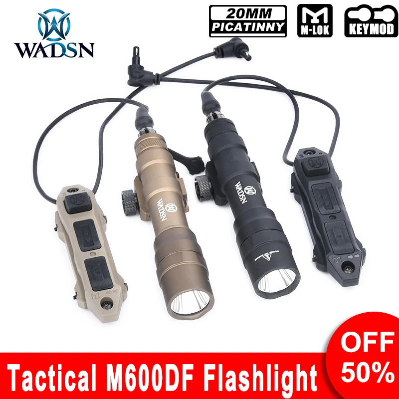 WADSN Tactical M600DF Powerful Flashlight LED Scout Light Augmented Dual Function Pressure Switch SF Crane Hunting Weapon Lamp