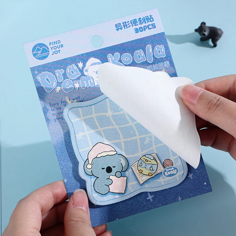 30sheets Dream Koala Series Kawaii Cartoon Koala Illustration Message DIY Handmade Scrapbooking Material Craft Paper