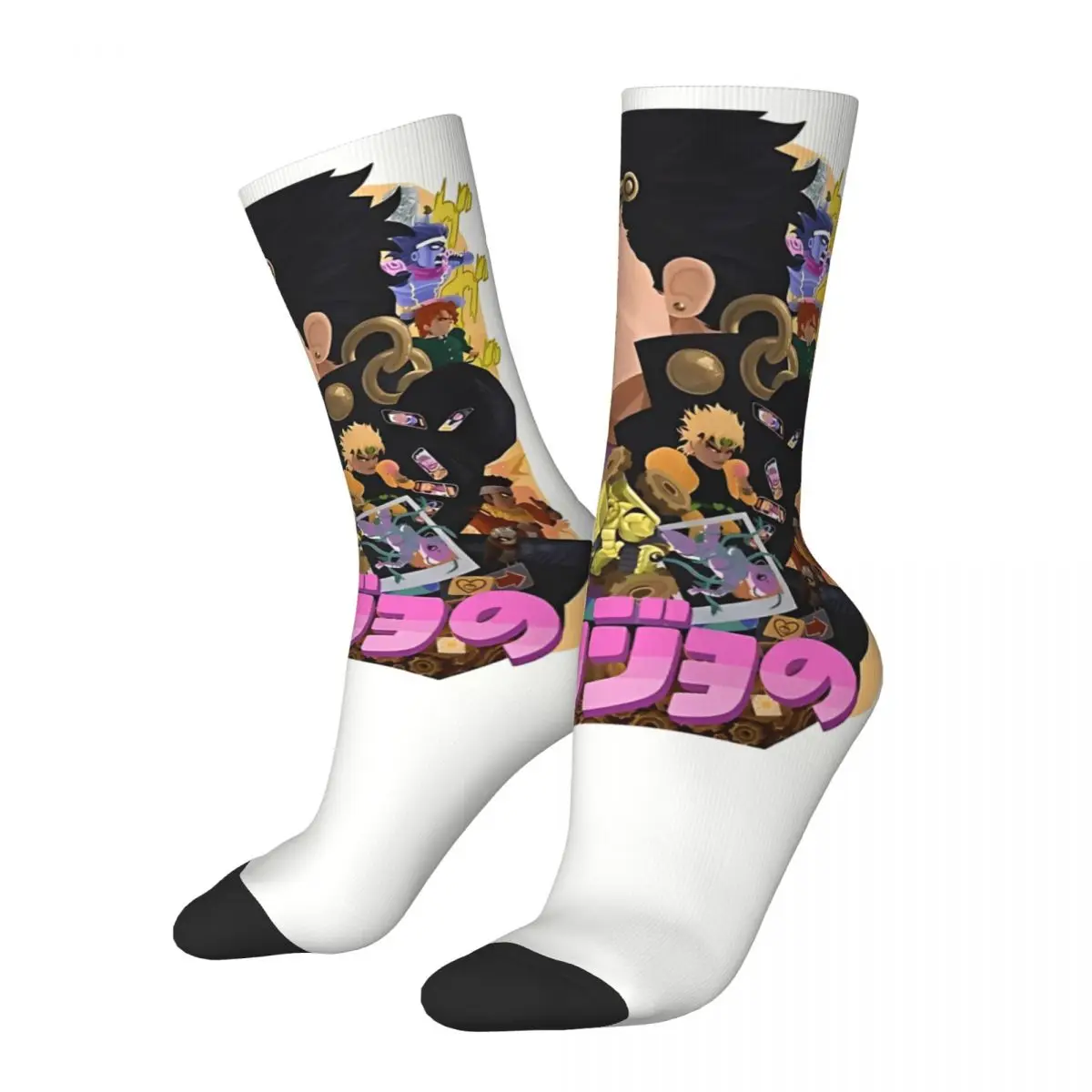 Dio brando und jotaro kujo socken modes trümpfe frühling rutsch feste frauen männer socken hochwertige bedruckte outdoor sports ocken