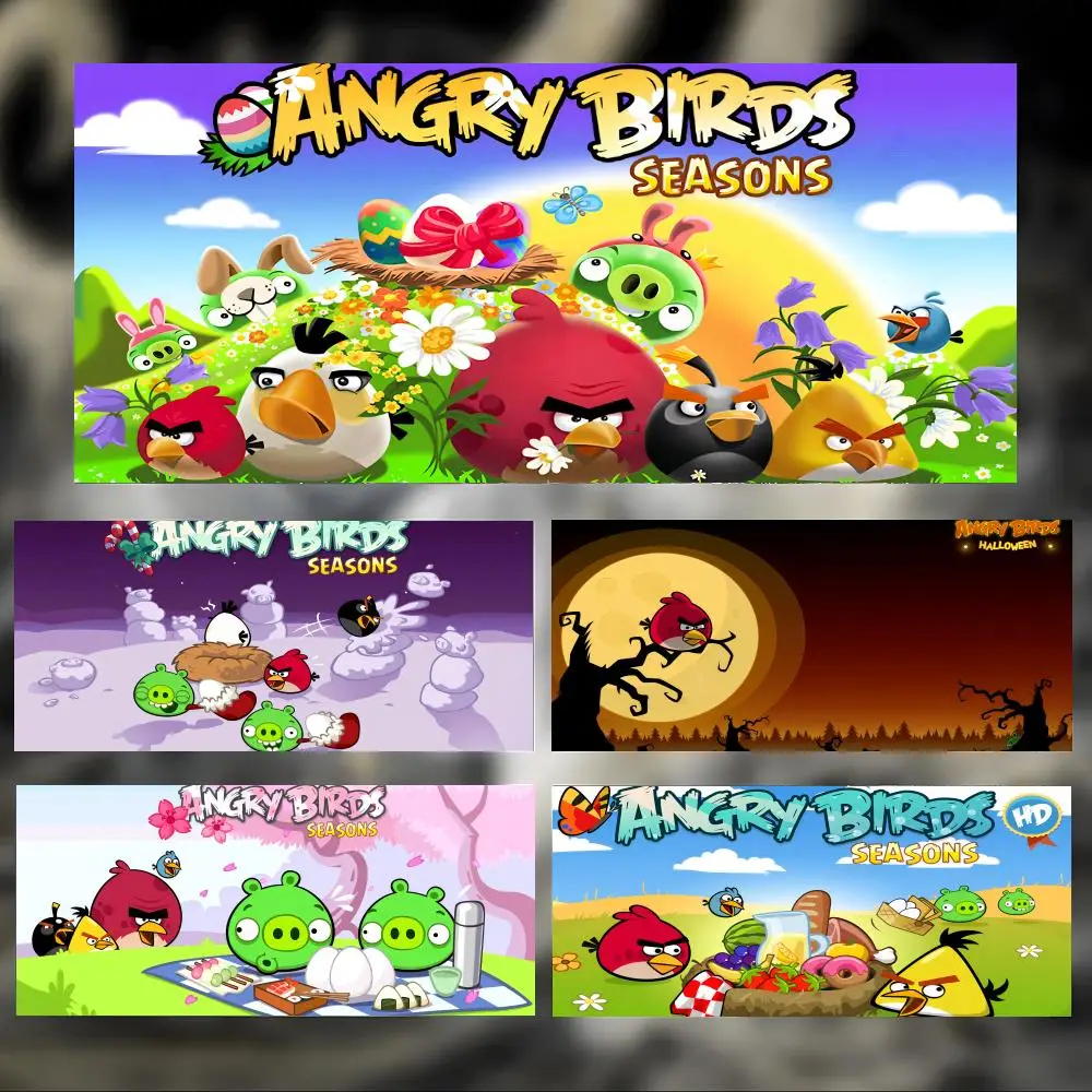 

Game Casual A-Angry Birds Mouse Pad Large Gaming Mousepad with Stitched Edges Thickened Desk Mat PC