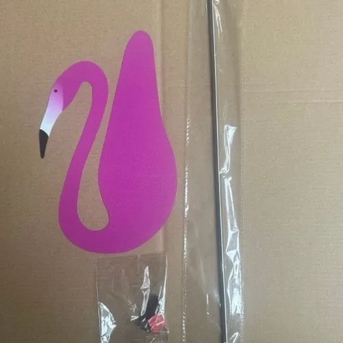 فلامنغو الديكور الحرف اليدوية المعدنية الإبداعية محاكاة الطيور حديقة فناء الديكور 50 سنتيمتر تستقيم فلامنغو طاحونة تدوير