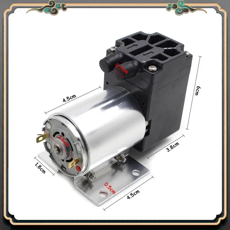 M45K-1PC シルバー + ブラック 65-120Kpa 6 ワットミニ真空ポンプ負圧吸引ポンプホルダー付きガス分析サンプリング用