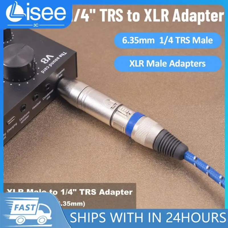 1/4" TRS to XLR Adapter, Balanced Quarter Inch 6.35mm Male to XLR Male Adapters