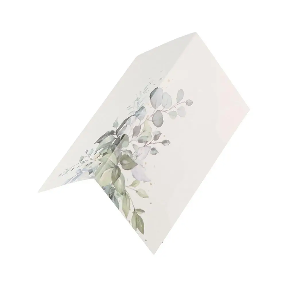 50 Stück Dankeskarten, blanko, grünes Blatt, Tischkarten, Druckpapier, Sitzplätze, Tischkarten, Einfachheit, Geschenkkarten, Hochzeiten